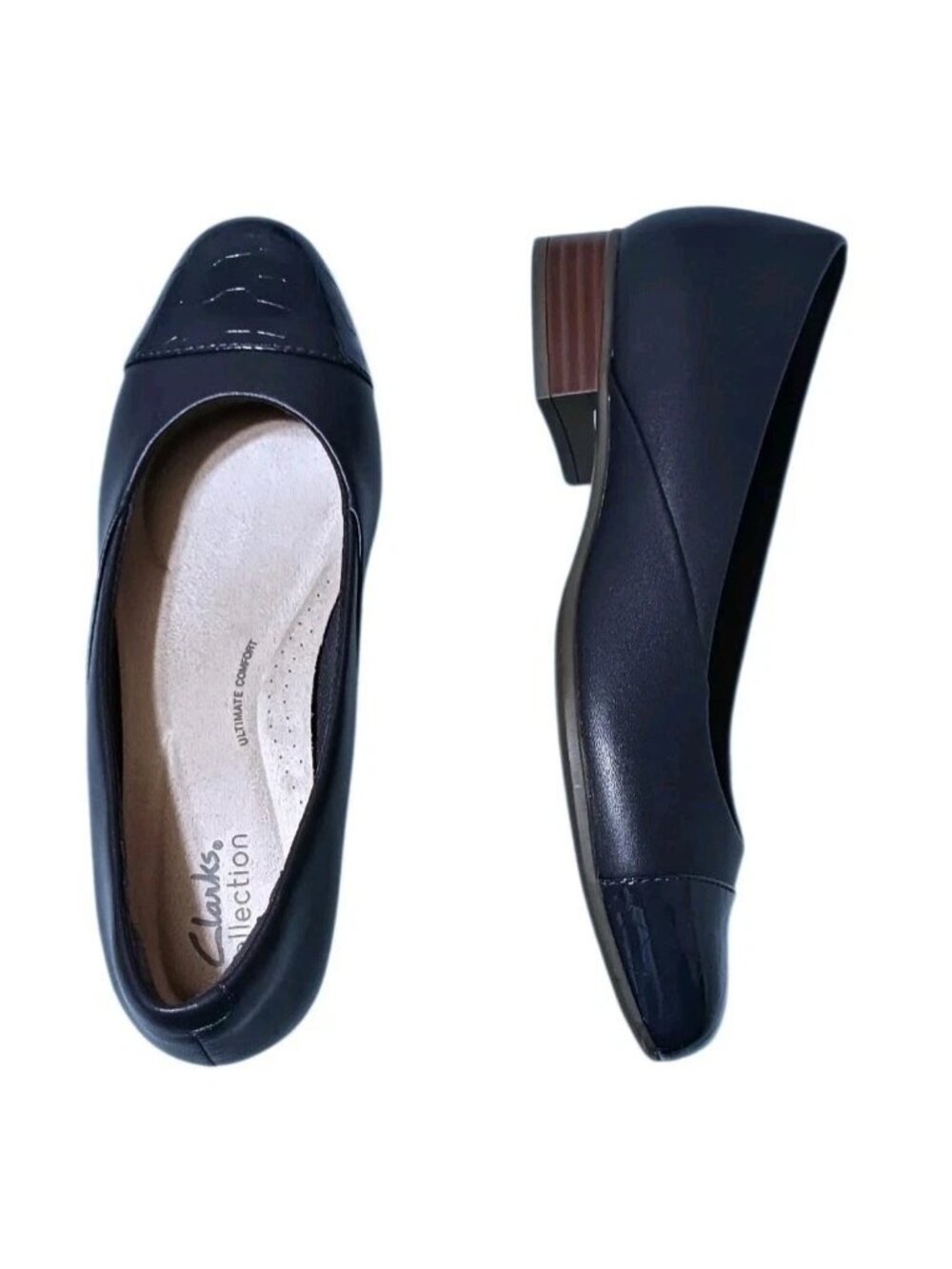Clarks Juliet Rise Women's 6.5 Navy Comfort Shoe Flats Office Professional